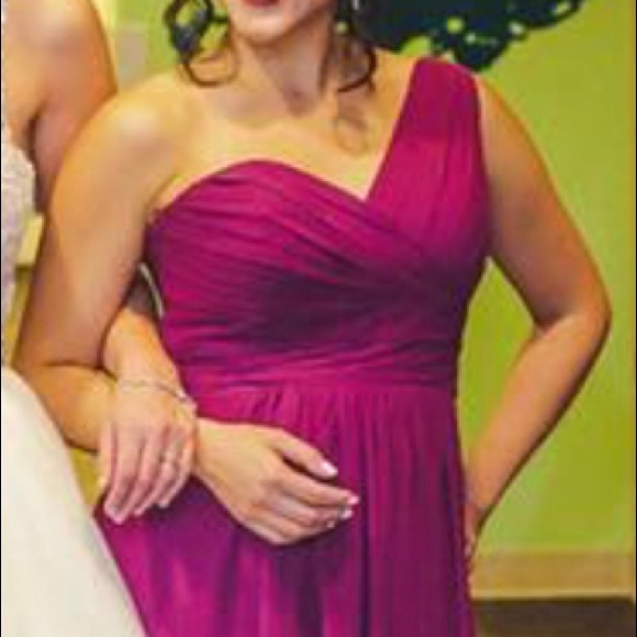 Bill Levkoff style #1128 bridesmaid dress, wine - Picture 3 of 8